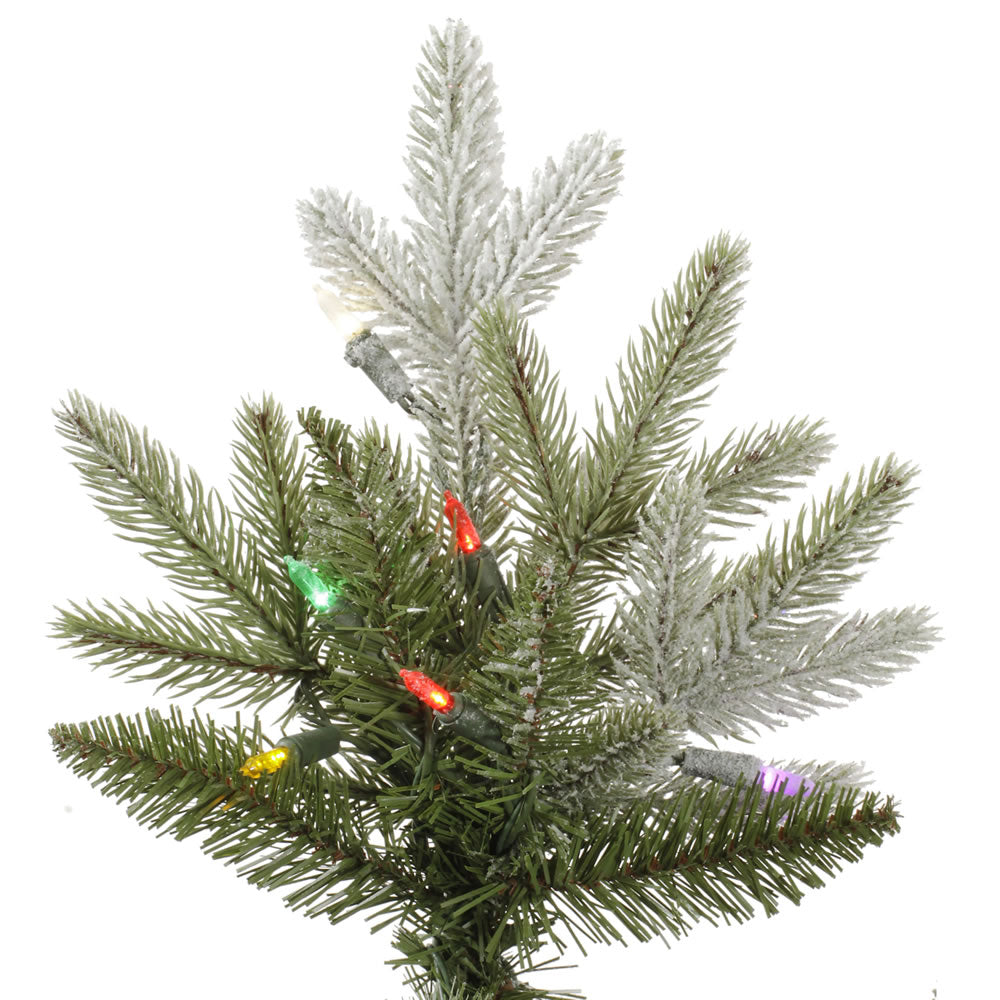 Vickerman 7.5' Frosted Balsam Artificial Christmas Tree Multi-Colored Dura-Lit® LED Lights - Cheap-Us