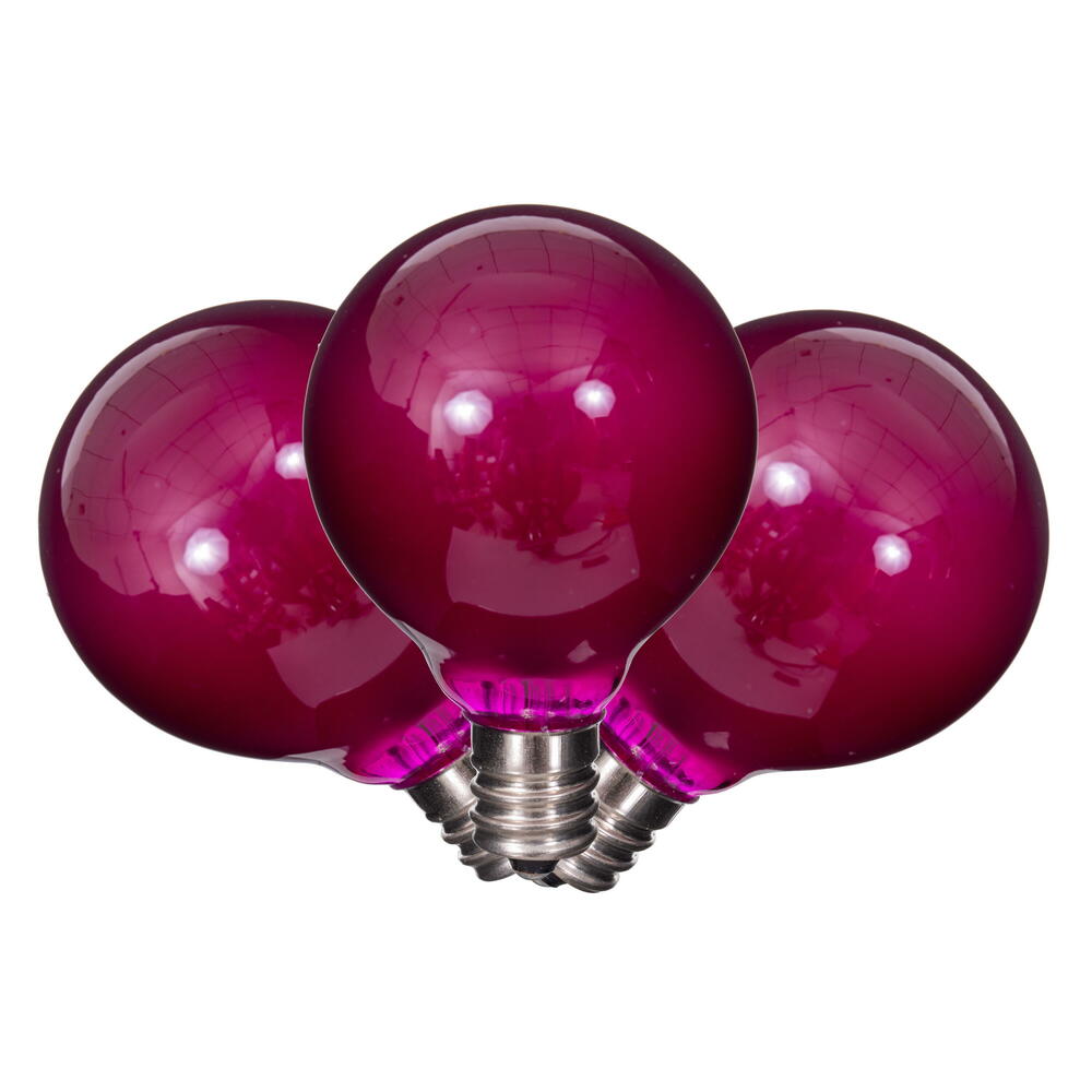 Vickerman Purple LED G40-E12 Filament Glass Replacement Bulbs 10/Box - Cheap-Us