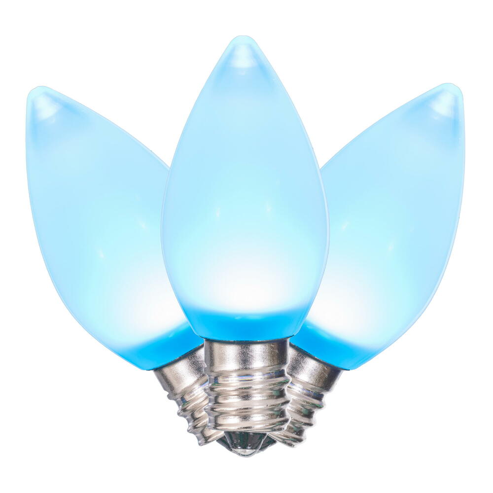 Vickerman C7 Ceramic LED Teal Twinkle Bulb  Nickel Base 120V .6 Watts 25 Bulbs per Pack - Cheap-Us