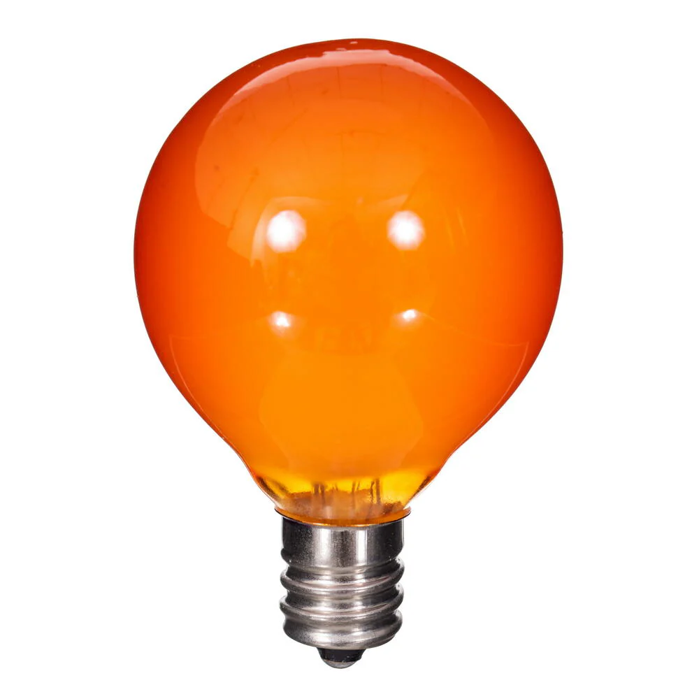 Vickerman Amber LED G40-E12 Filament Glass Replacement Bulbs 10/Box - Cheap-Us