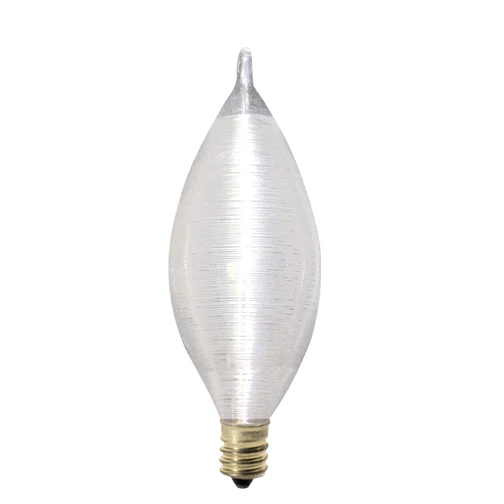 Bulbrite 25C11S 25 Watt Incandescent C11 Spunlite Chandelier Bulb, Candelabra Base, Satin - Cheap-Us