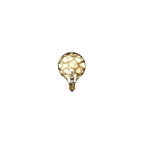 Bulbrite 40G16/MAR/E12 Crystal Collection 40 Watt Incandescent G16 Globe, Marble Finish, Candelabra Base, Amber - Cheap-Us