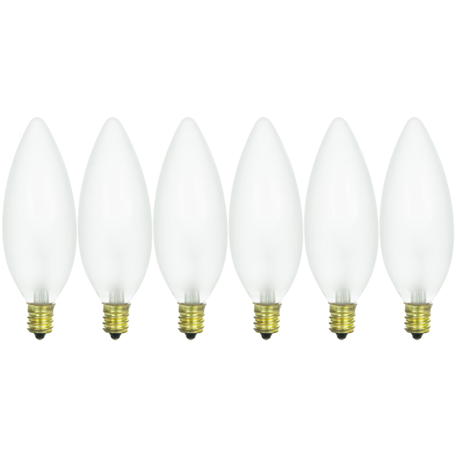 Sunlite 60 Watt Torpedo Tip Chandelier , Candelabra Base, Frost - Cheap-Us