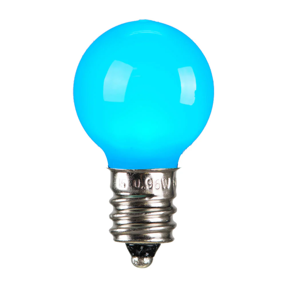 Vickerman G30 Teal Ceramic LED Nickel Base Bulb E12 120V  .6 Watts Dimmable 25 Bulbs per Pack - Cheap-Us