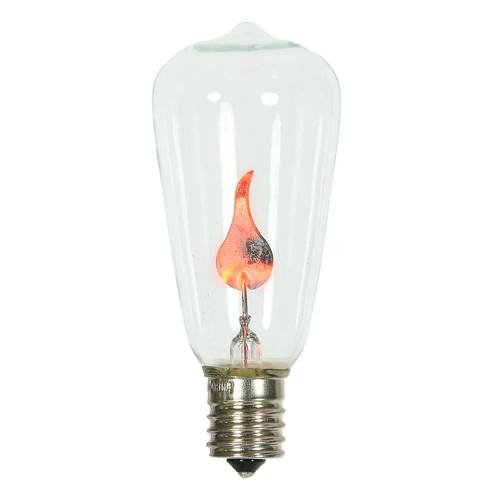 Vickerman ST40 Incandescent Clear Flicker Flame E17 1 Watt/Bulb 10 Pack. - Cheap-Us