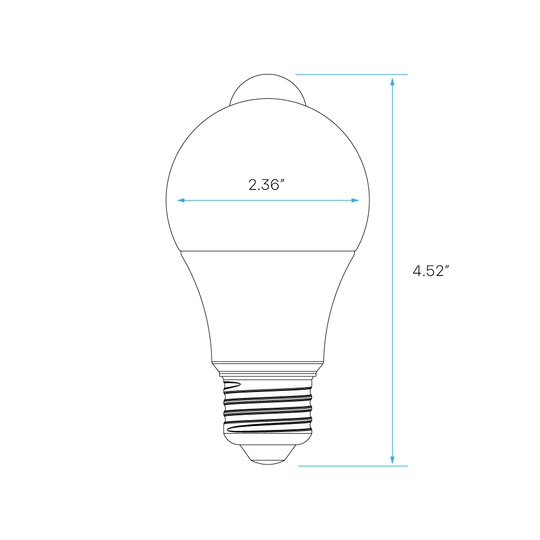 Luxrite LED Dusk To Dawn + PIR A19 Light Bulb, E26 Medium Base, 9W, 3000K - Soft White, 800 Lumens, 80 CRI, Frost Finish, Shatter Proof, With Motion Sensor, Pack of 5 (LR21481) - Cheap-Us