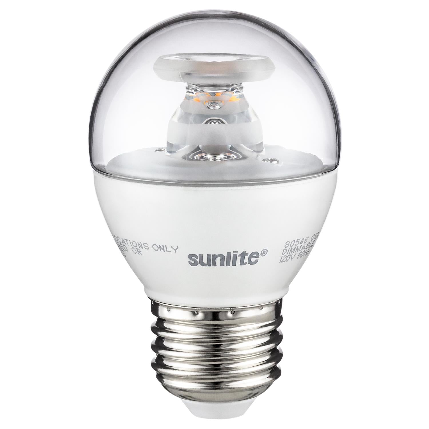 Sunlite LED G16 Globe 7W (60W Equivalent) Light Bulb Medium (E26) Base, Warm White - Cheap-Us