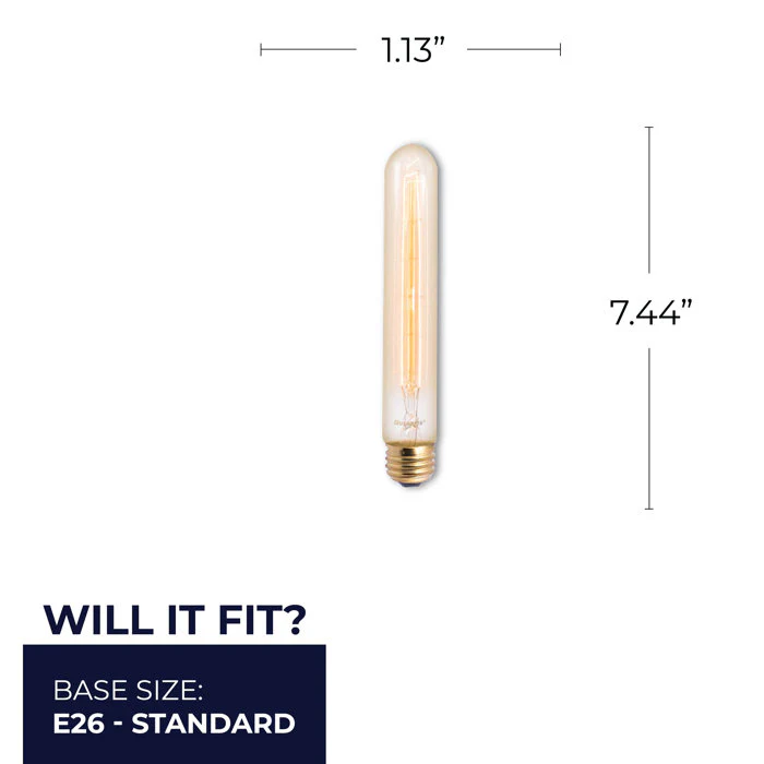 BULBRITE INCANDESCENT T9 MEDIUM SCREW (E26) 30W DIMMABLE NOSTALGIC LIGHT BULB 2200K/AMBER 4PK (133009) - Cheap-Us