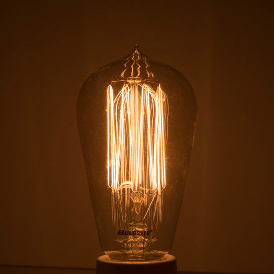 Bulbrite NOS60-1910 60 Watt Incandescent Nostalgic 1910 Thread A19, Medium Base, Antique Finish - Cheap-Us
