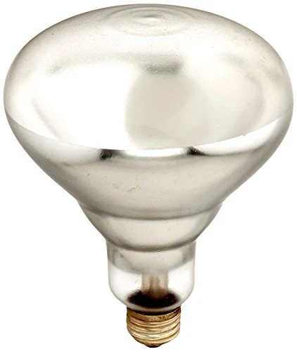 Bulbrite 250BR40H/TC 250 Watt Incandescent BR40 Heat Lamp w/Tough Coat, Medium Base, Clear - Cheap-Us