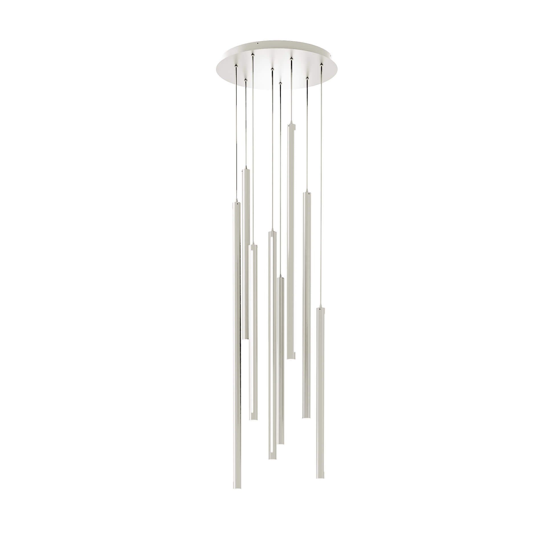 Dals Lighting Led Cylindrical Pendant Round/Rectangular Cluster - 5 Pendants - 3K/35K/4K - 120-277V - Cheap-Us