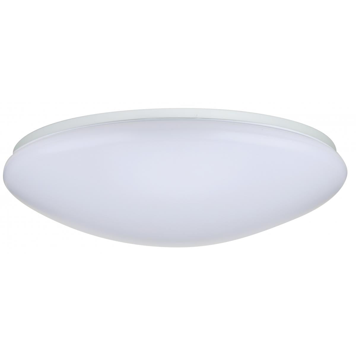 Satco Nuvo LED 11/14/19-inch Acrylic Round/Square Flush Mount Fixture White Finish. Adjustable Color W/ Sensor. CCT Selectable - Cheap-Us