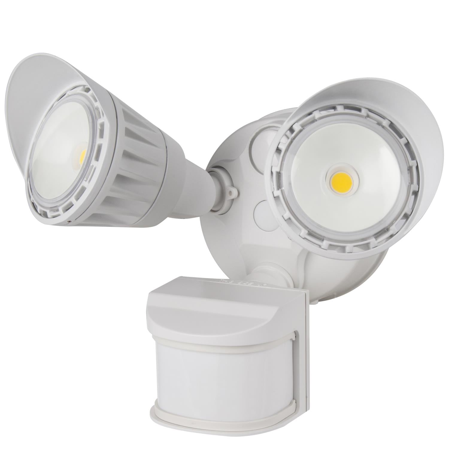 Sunlite LED Floodlights With Motion Sensor, White Finish, 20 Watt, 3000K Warm White - Cheap-Us