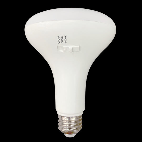 Luxrite LED BR30 Reflector Light Bulb, 10W, 850 Lumens, Color Selectable - 2700K/3000K/5000K, 80 CRI, Frosted White Finish, Dimmable, Pack of 5 (LR31857) - Cheap-Us