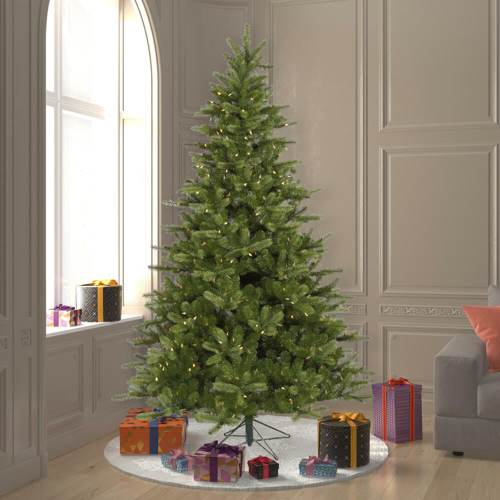 Vickerman 7.5' King Spruce Artificial Christmas Tree with Warm White Dura-Lit® LED Lights - Cheap-Us