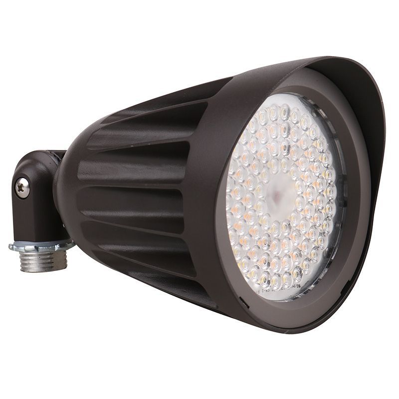 Westgate Garden Bullet 25W 3Cct 30/40/50K Knuckle 0-10V Bronze, Outdoor Lighting, 25W, 3500 Lumens, 3000K/4000K/5000K, Bronze Finish, 0-10V - Cheap-Us