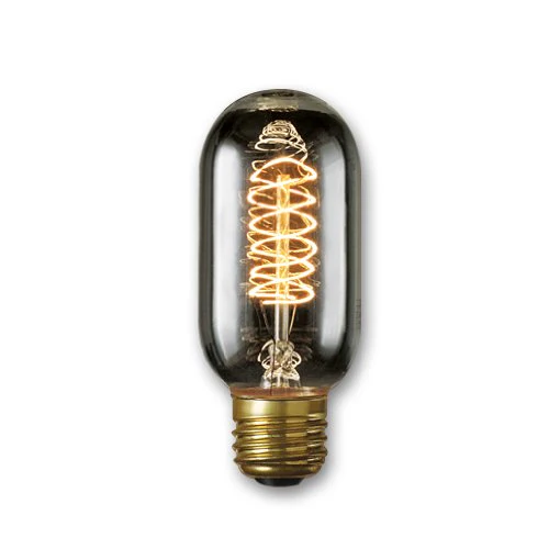 Bulbrite NOS40T14/SMK 40 Watt Nostalgic Edison T14 Bulb, Vintage Spiral Filament, Medium Base, Smoke Finish - Cheap-Us