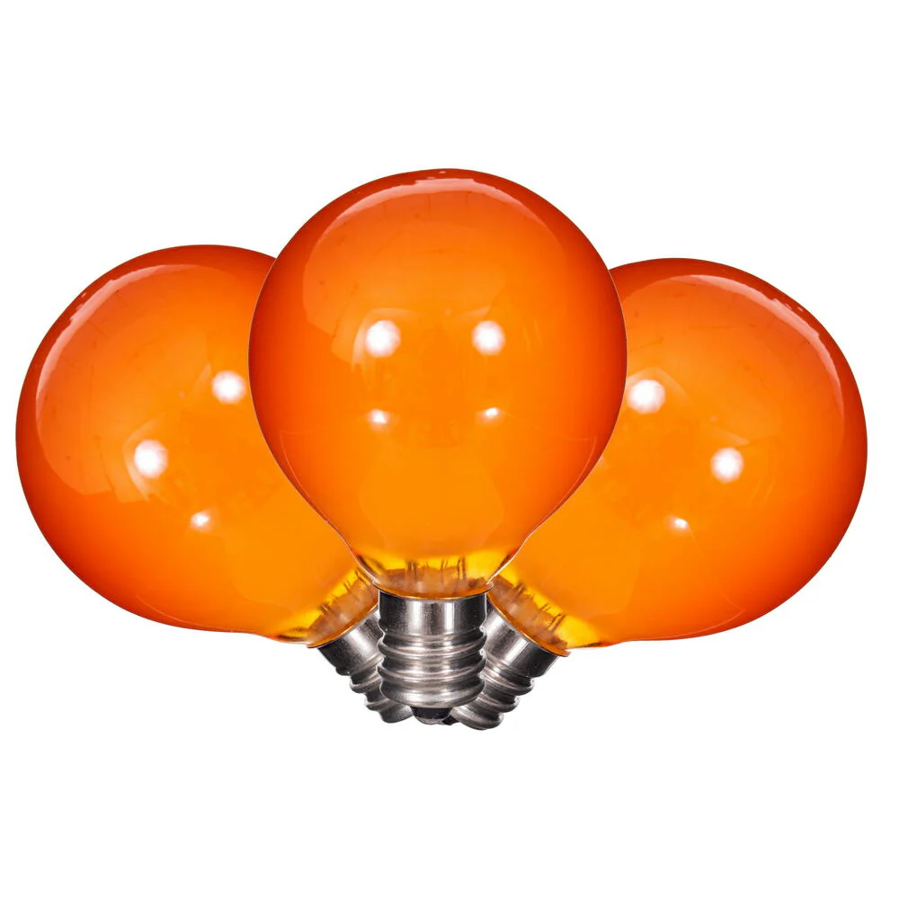 Vickerman Amber LED G40-E12 Filament Glass Replacement Bulbs 10/Box - Cheap-Us