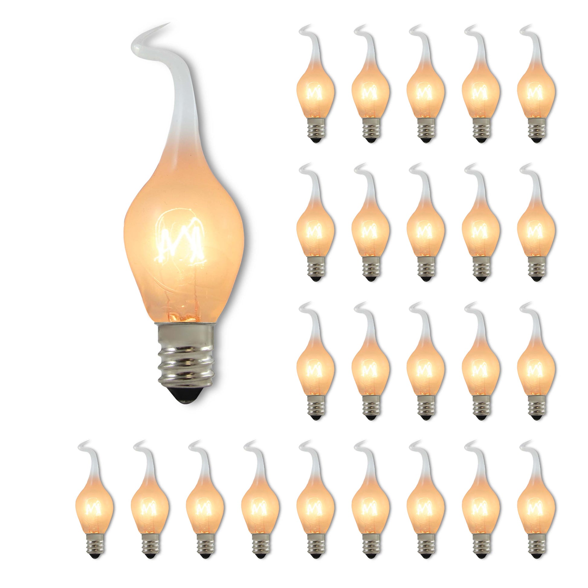 Bulbrite Pack of (25) 6 Watt Dimmable Silicone S6 Candelabra (E12) Incandescent Bulb, 2700K - Cheap-Us