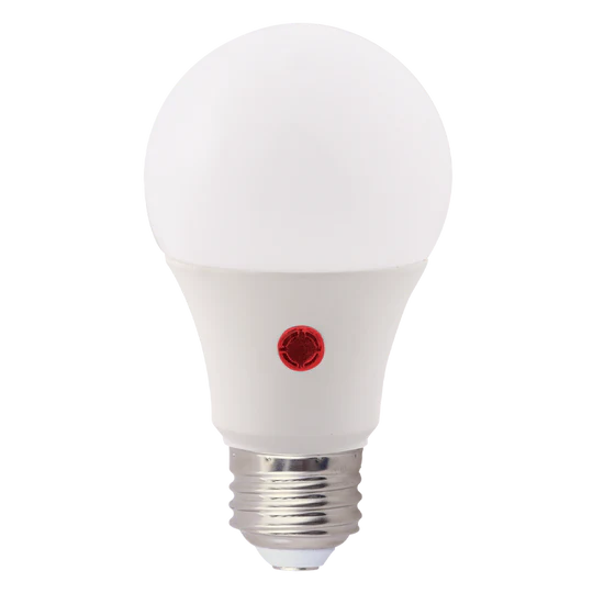 Luxrite LED Dusk To Dawn A19 Light Bulb, E26 Medium Base, 9W, 5000K - Bright White, 800 Lumens, 80 CRI, Frost Finish, Shatter Proof, Pack of 9 (LR21473) - Cheap-Us