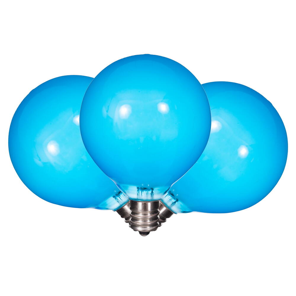 Vickerman Blue LED G50-E12 Filament Glass Replacement Bulbs 10/Box - Cheap-Us