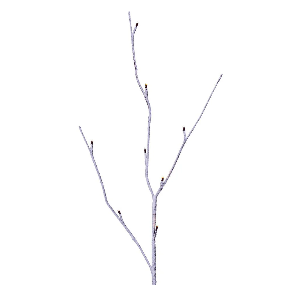 Vickerman 4' Brown Frosted Twig Tree Grove Warm White 3mm Wide Angle LED lights 5 Piece Set. - Cheap-Us