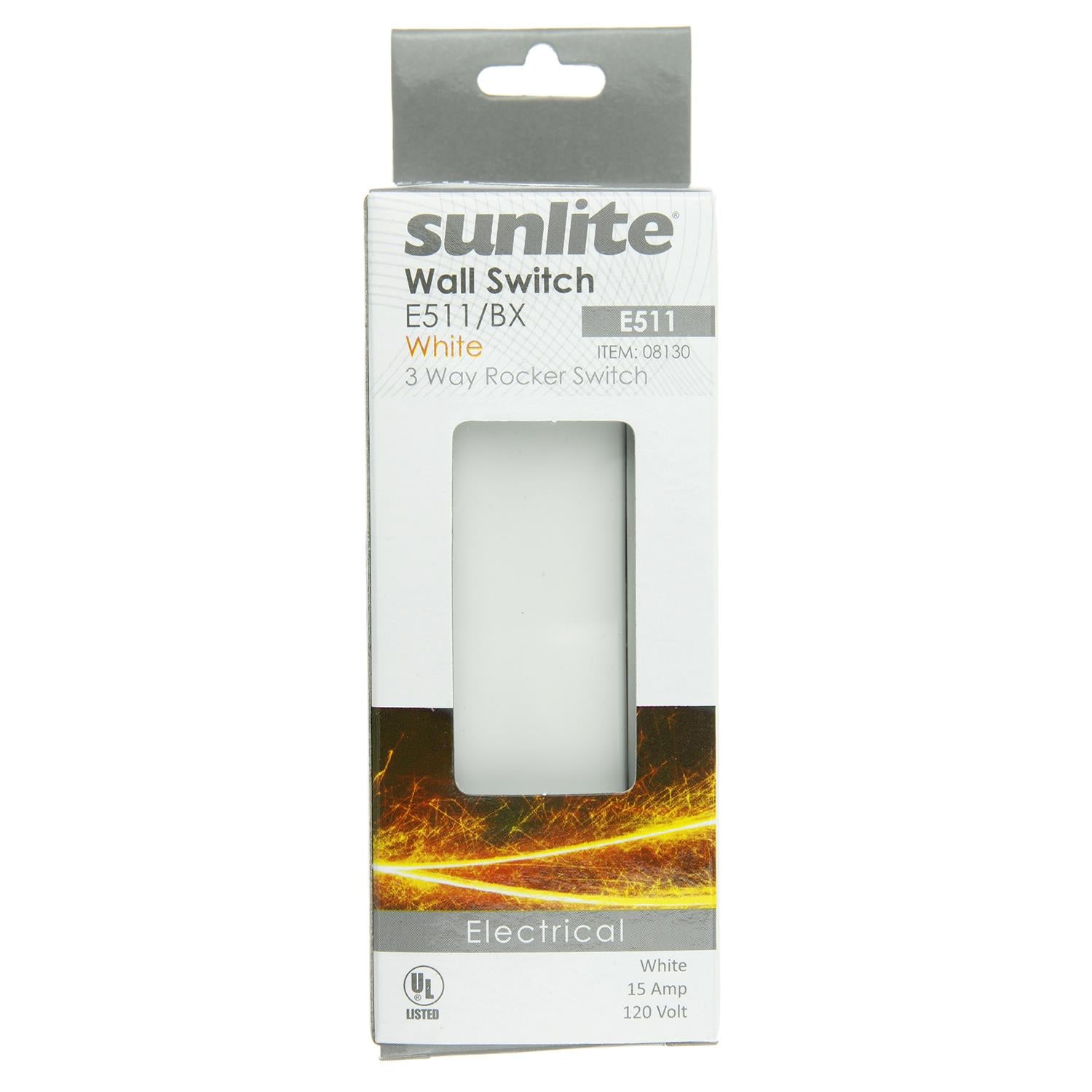 Sunlite E511 3 Way Grounded Rocker Switch, White - Cheap-Us