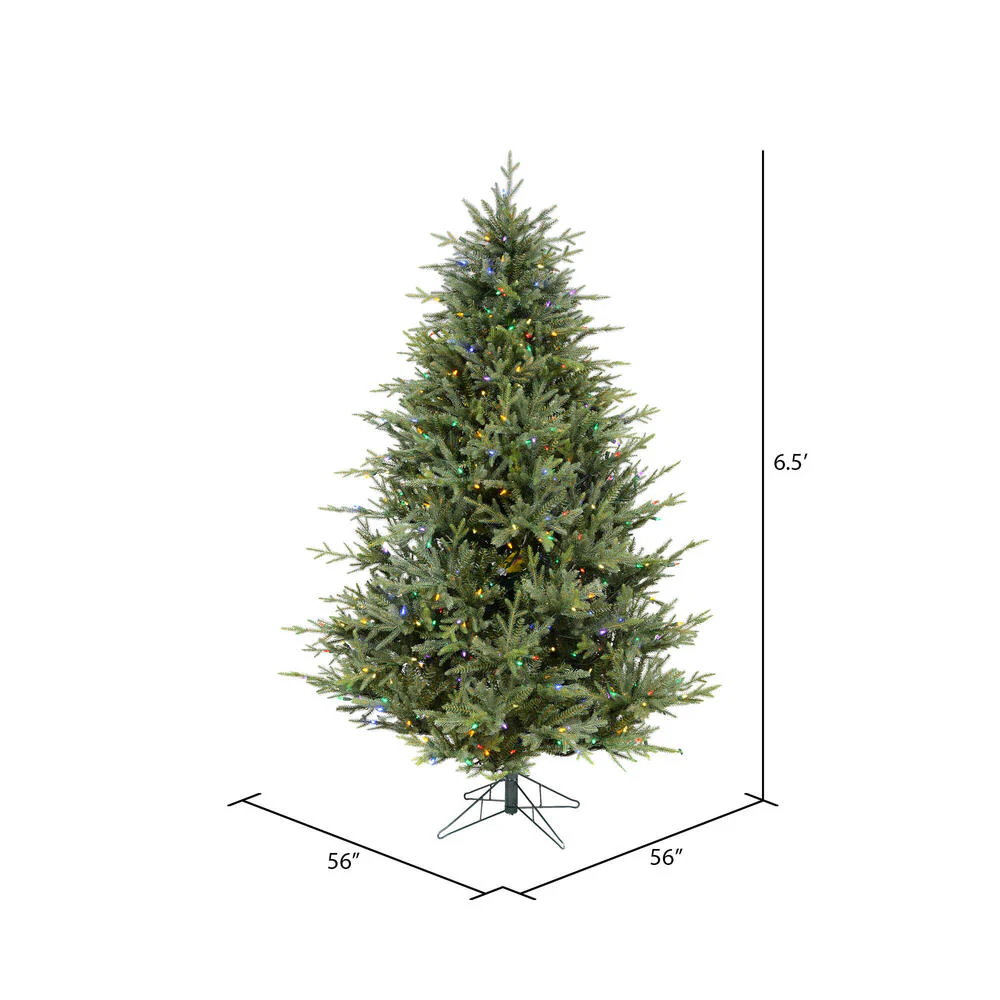 Vickerman 6.5' Itasca Fraser Artificial Christmas Tree Dura-Lit® Multi-Colored LED Lights - Cheap-Us