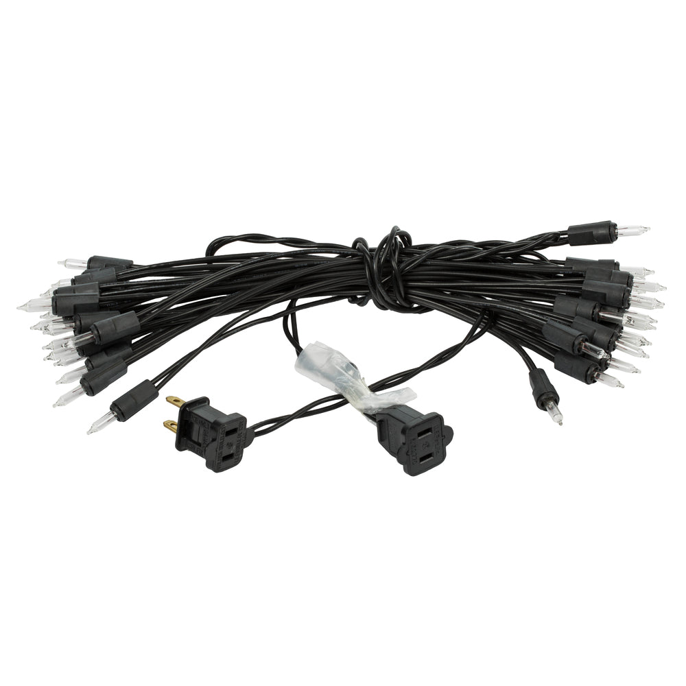 Vickerman 35 Clear Dura-lit Mini Light on Black Wire, 26' Christmas Light Strand- 2 Pack - Cheap-Us