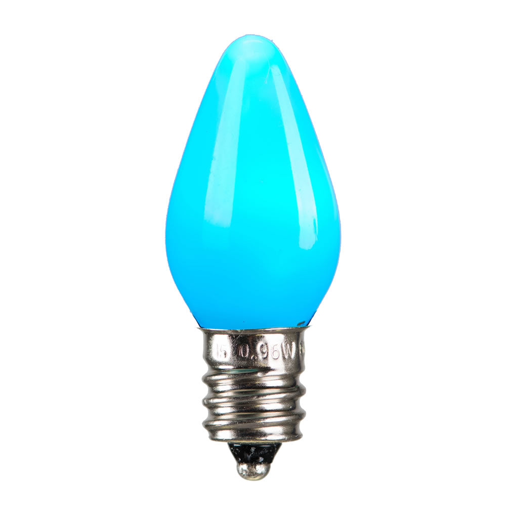 Vickerman C7 Ceramic LED Teal Bulb  Nickel Base 120V .6 Watts  3 diodes 25 Bulbs per Pack - Cheap-Us