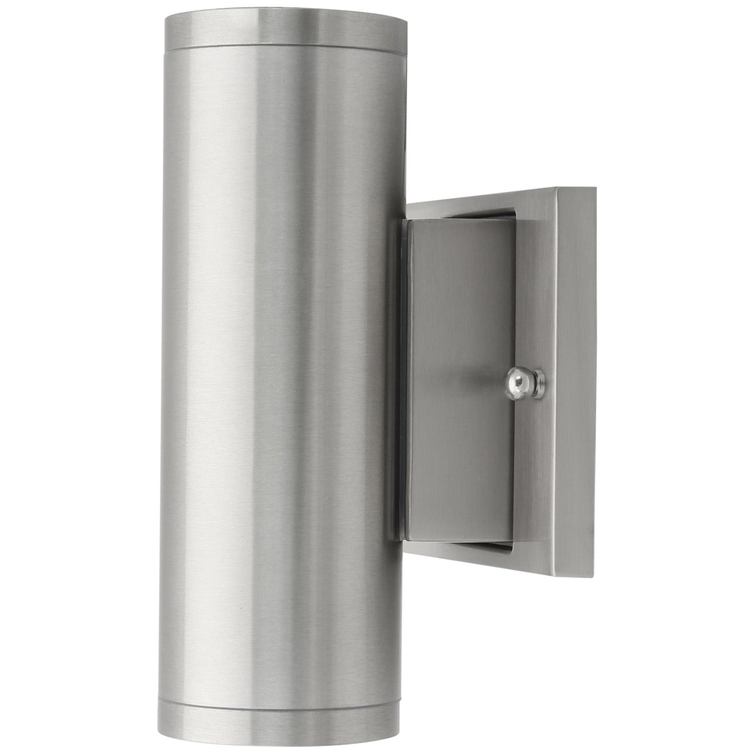 Sunlite 8-Inch LED Outdoor Tubular Wall Sconce Light Fixture, 24W, 1800 Lumens, Color Selectable 30K/40K/50K, Dimmable, ETL Listed, Up & Down Lighting, Brushed Nickel, Residential, Commercial Use - Cheap-Us