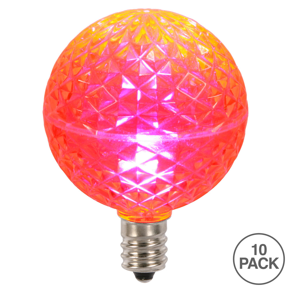 Vickerman G50 LED Pink Replacement Bulb, E12/C7 Nickel Base .38W, 20 Pack - Cheap-Us
