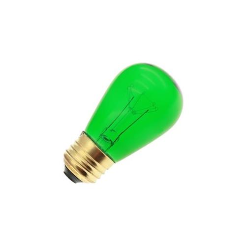 Bulbrite 11S14TG 11W Dimmable S14 String Light Replacement Bulb, Medium Base, Transparent Green - Cheap-Us