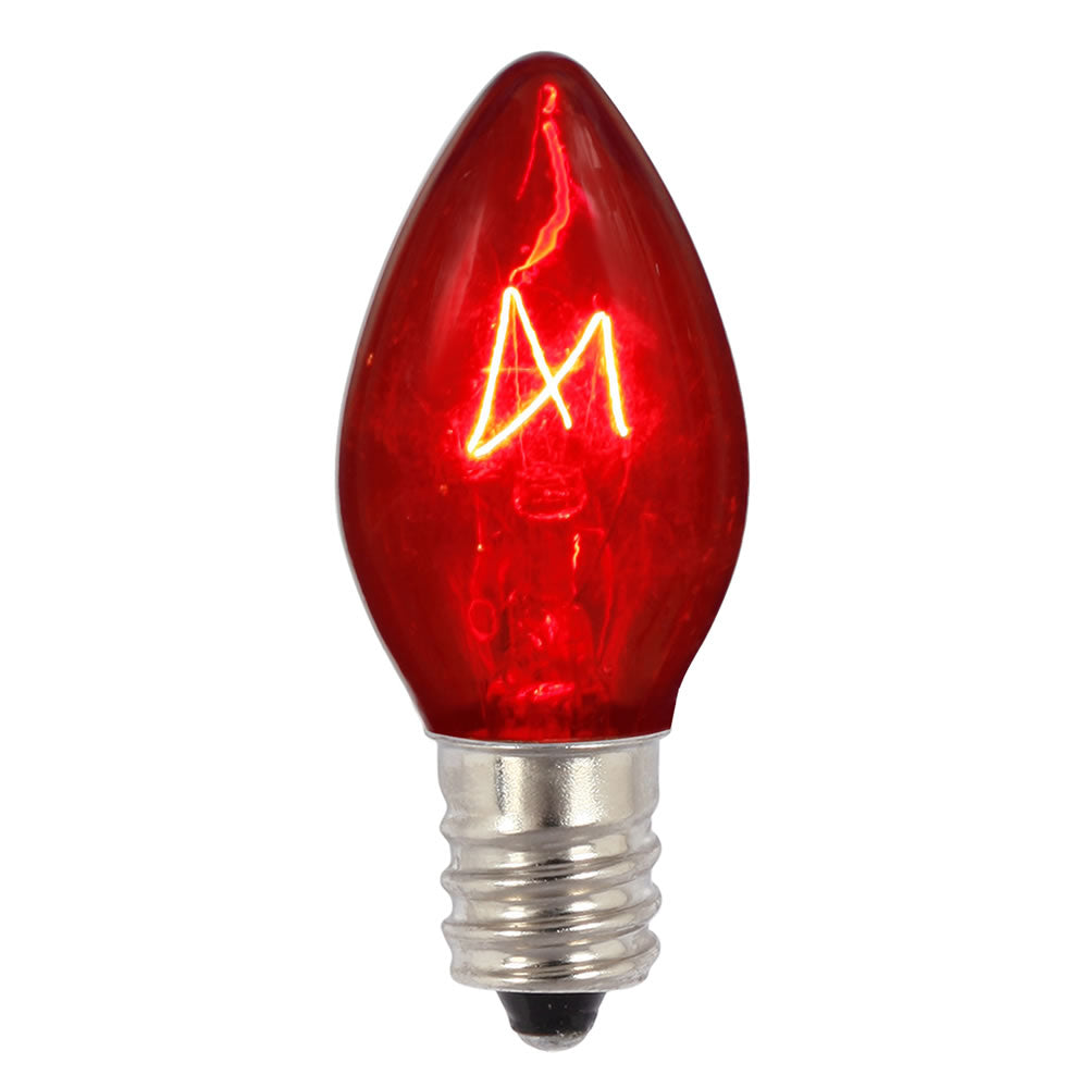 Vickerman C7 Transparent Red Twinkle Replacement Bulb, 5 watts, 120 Volt, - 50 Pack - Cheap-Us