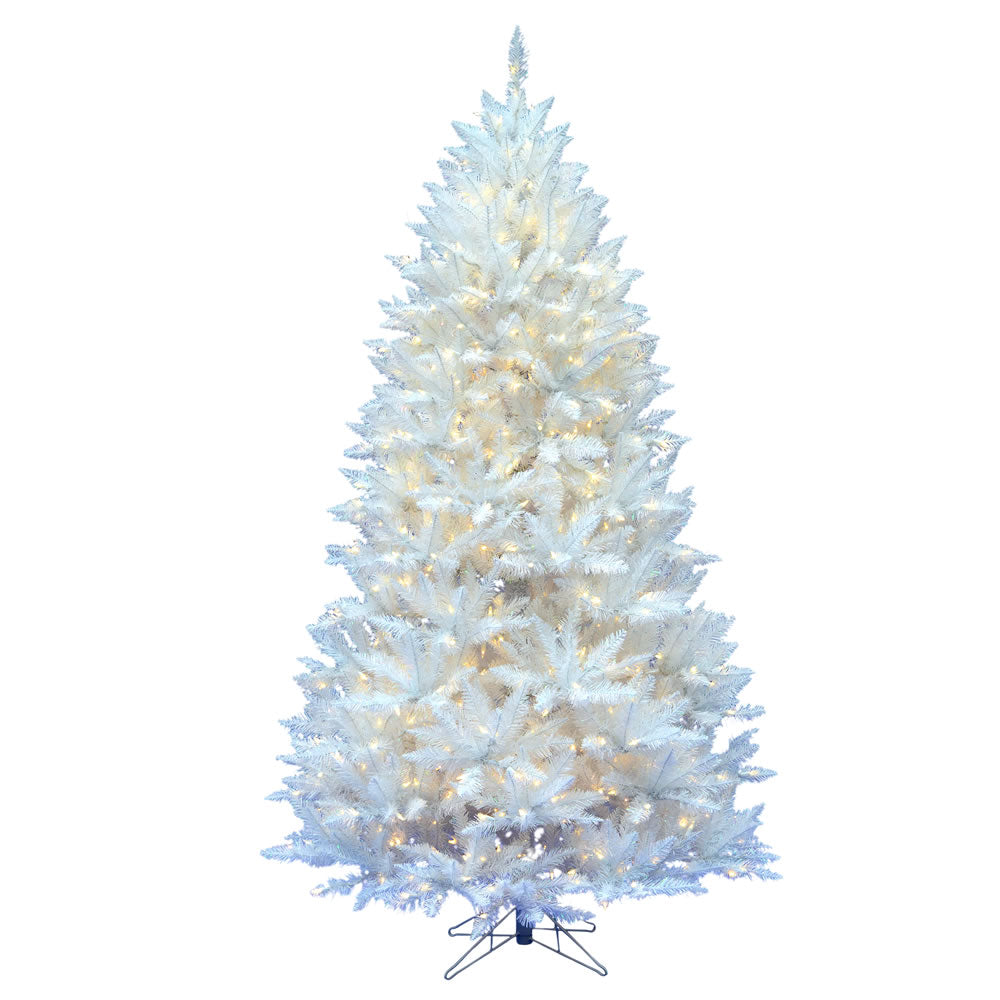 Vickerman 6.5' Sparkle White Spruce Artificial Christmas Tree Pure White LED Lights - Cheap-Us