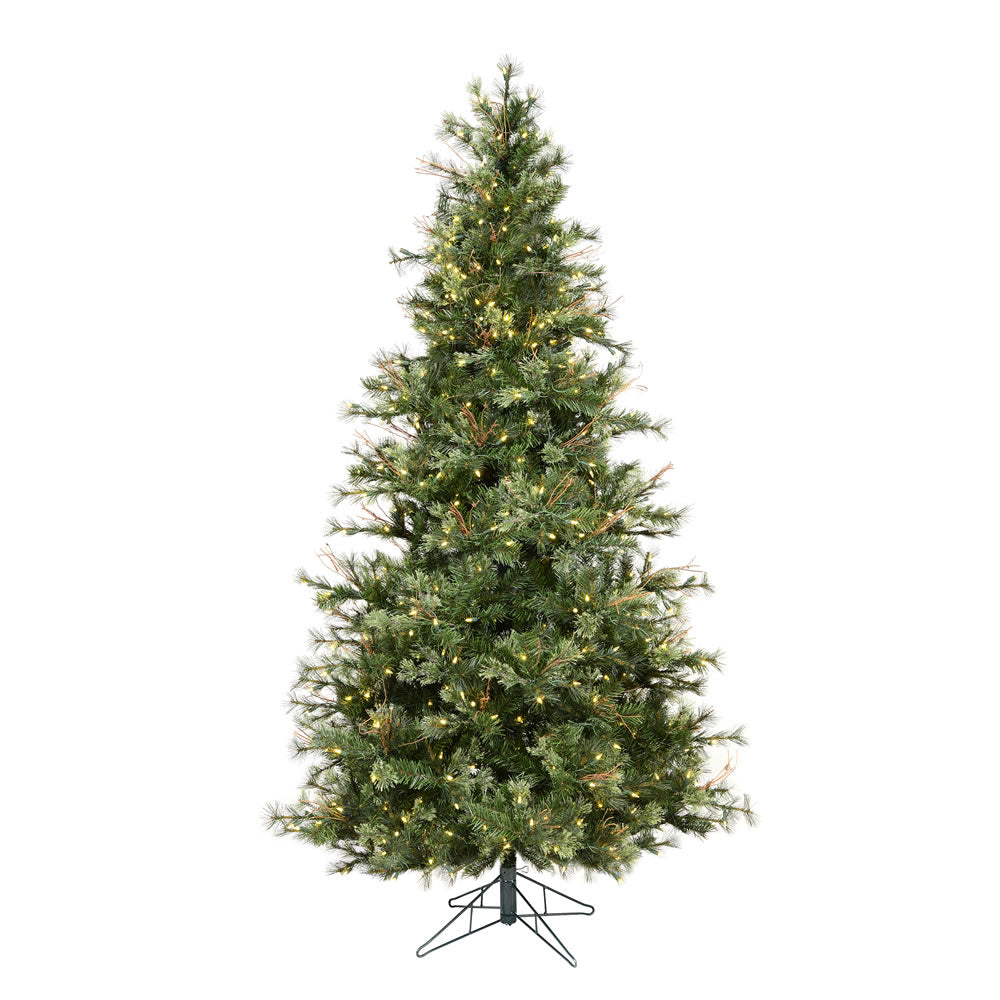 Vickerman 6.5' Mixed Country Pine Slim Artificial Christmas Tree Warm White Dura-Lit® LED Lights - Cheap-Us