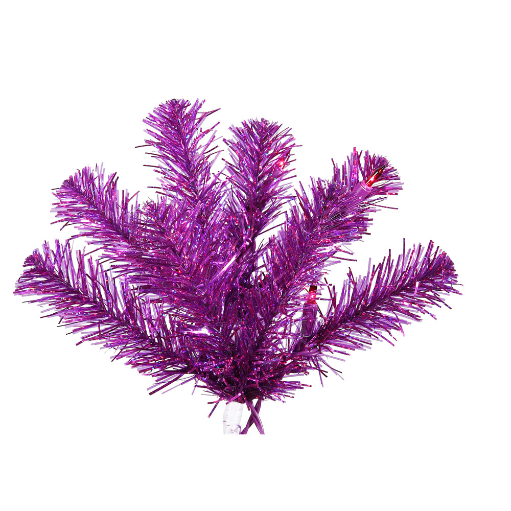 Vickerman 9' Purple Artificial Christmas Garland Purple Dura-lit Incandescent Mini Lights - Cheap-Us