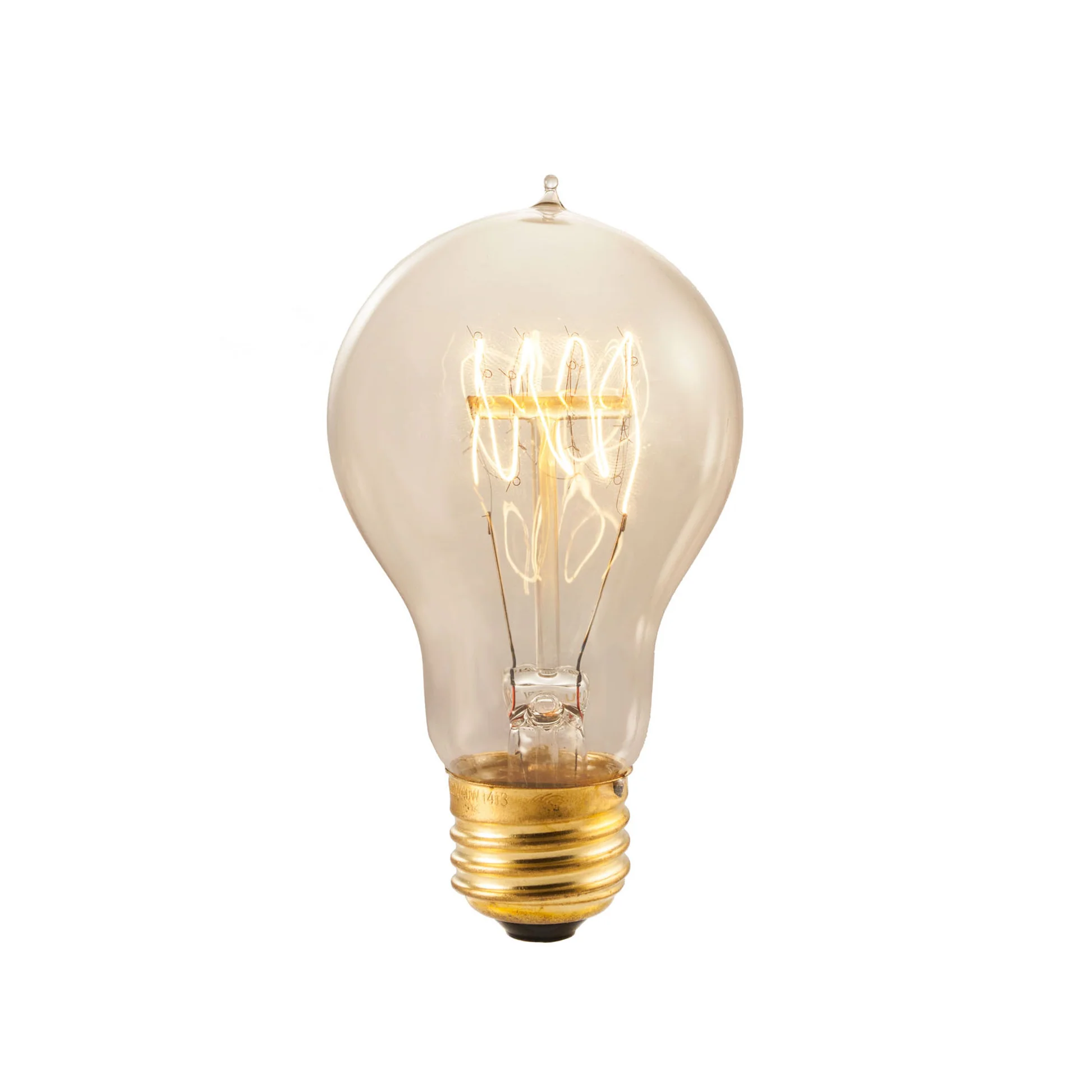 Bulbrite NOS60-VICTOR 60 Watt Incandescent Nostalgic Victor Loop A19, Medium Base, Antique Finish - Cheap-Us