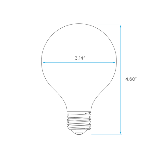 Luxrite LED G25 Globe Light Bulb, E26 Medium Base, 5W, 2700K - Warm White, 80 CRI, Clear Finish, Dimmable, Pack of 7 (LR21619) - Cheap-Us