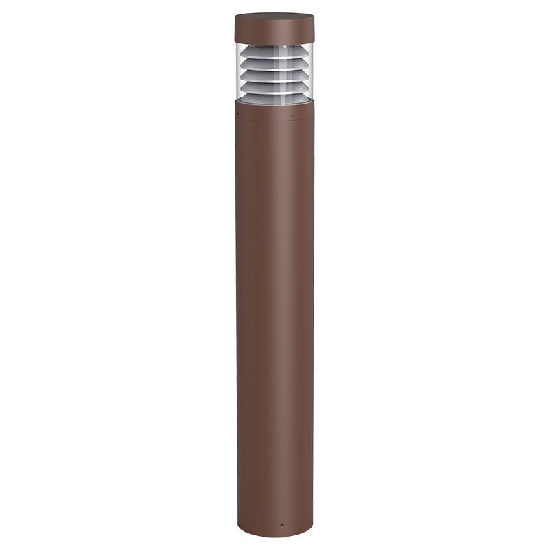 Westgate Bollard 42In Round Flat Top Cone Refl. Clear Lens Adj. 12-22W 30/40/50K, Bronze, Outdoor Lighting, 12~22W, 130 Lumens/W, 30K/40K/50K, Black Finish, 0~10V Dimmable - Cheap-Us