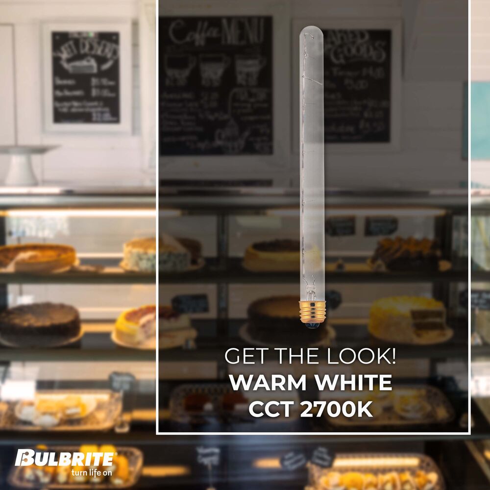 BULBRITE INCANDESCENT T8 MEDIUM SCREW (E26) 75W DIMMABLE LIGHT BULB 2700K/WARM WHITE 5PK (705175) - Cheap-Us