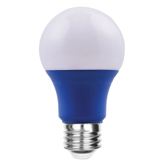Luxrite LED A19 Colored Light Bulb, E26 - Medium Base, 8W, Blue Finish, Non-Dimmable, Shatter Proof (LR21491) - Cheap-Us