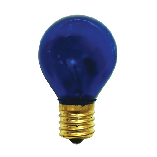 Bulbrite 10S11TB 10W Dimmable S11 Night Light Replacement Bulb, Intermediate Base, Transparent Blue - Cheap-Us