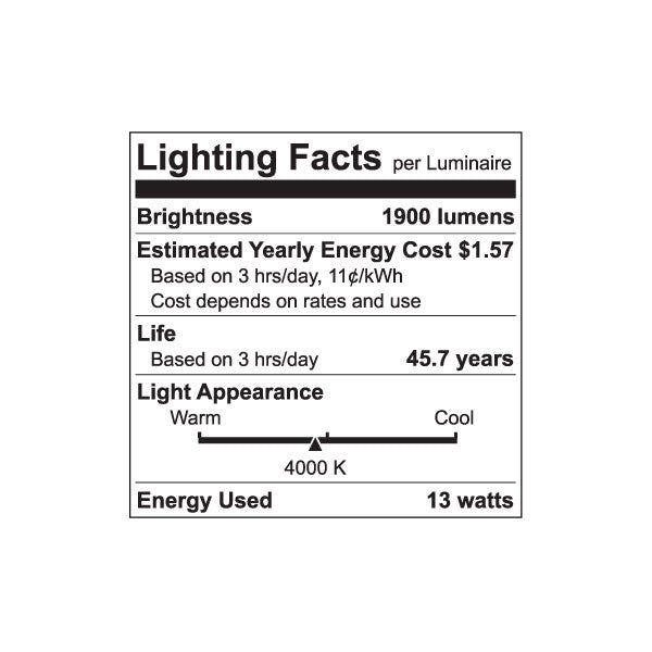 Luxrite LED 4' T8 Universal 13W Shatter Proof Ballast Compatible Light Tube, G13 Base, 1950 Lumens, 4000K - Cool White, 83 CRI, Frosted White Finish (LR34192) - Cheap-Us