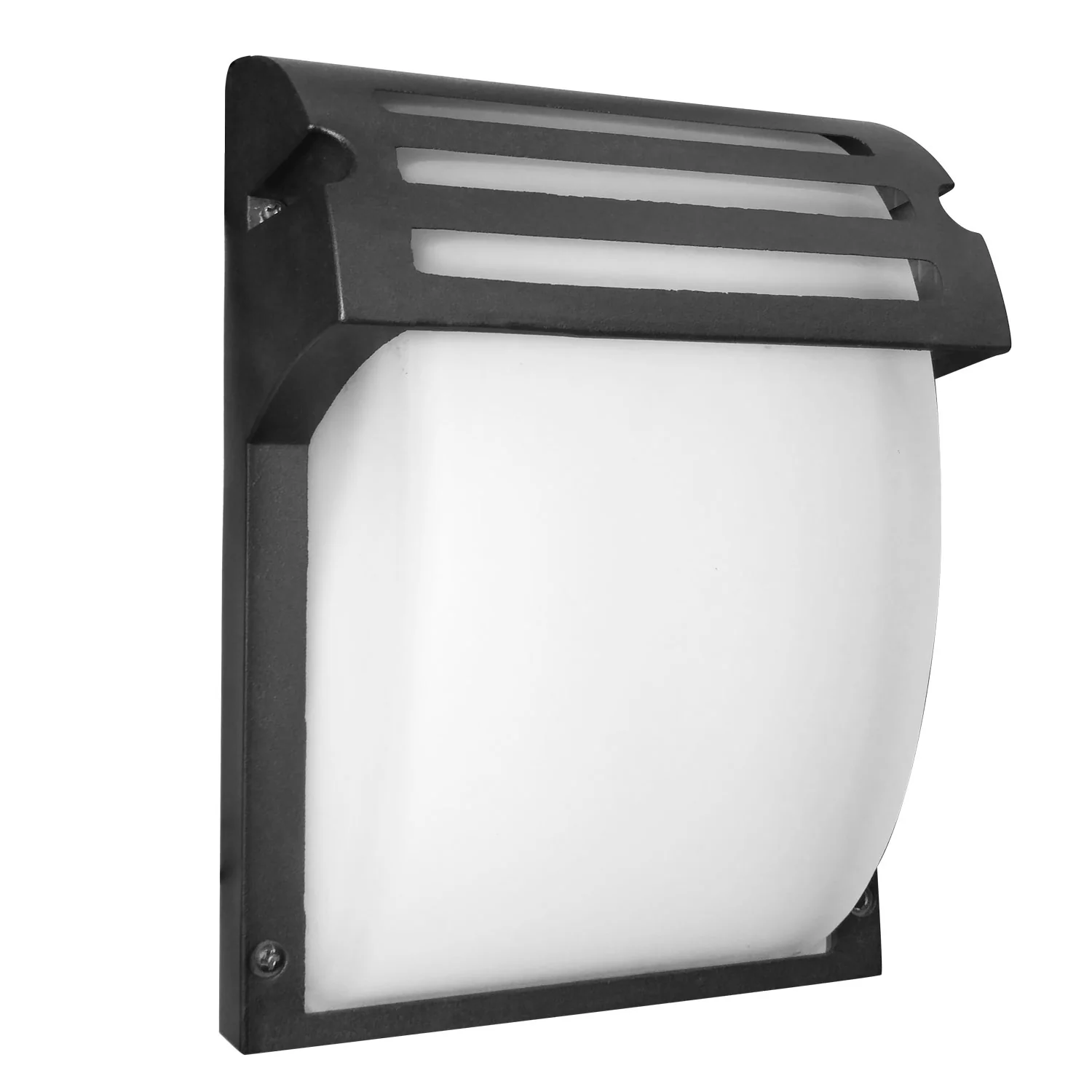 Sunlite 88688-SU Tunable LED Modern Style Outdoor Light Fixture, 9 Watts (60W Equivalent), 600 Lumens, Black Finish, Frosted Glass Lens, Color Temperature Tunable 3000K/4000K/5000K - Cheap-Us
