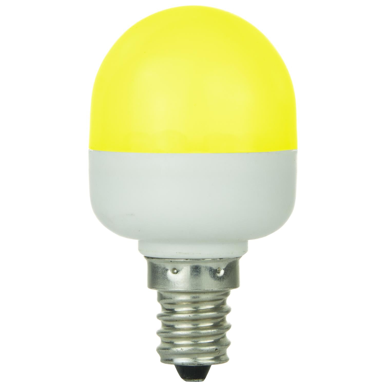 Sunlite T10 Tubular Indicator, Candelabra Base Light Bulb, Yellow - Cheap-Us