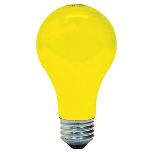 GE 90A/Y A19 90 Watts Yellow Bug Light Bulb - Cheap-Us