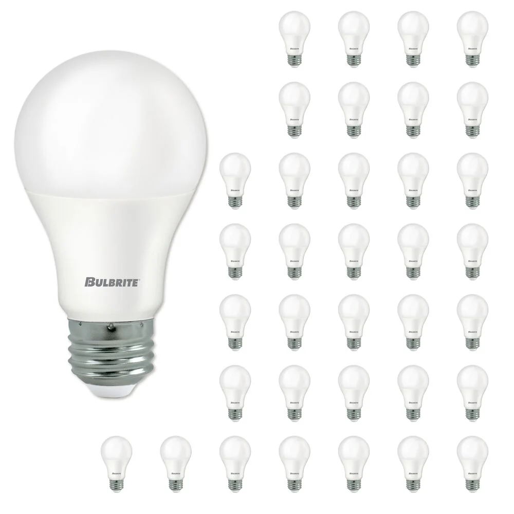 Bulbrite LED A19 Dimmable Medium Screw Base (E26) Light Bulb, 60 Watt Equivalent 3000K, 36 Pack - Cheap-Us