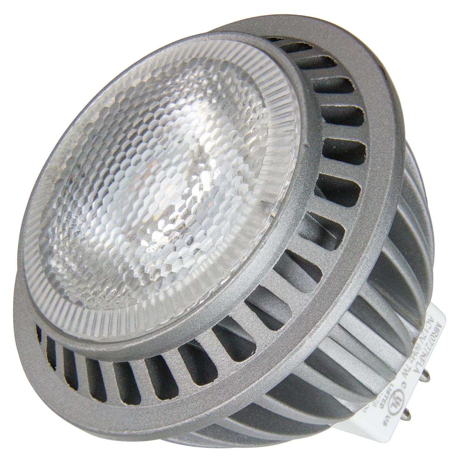 Sunlite LED MR16 Mini Reflector 7W (50W Halogen Equivalent) Light Bulb (GU5.3) Base, Warm White - Cheap-Us