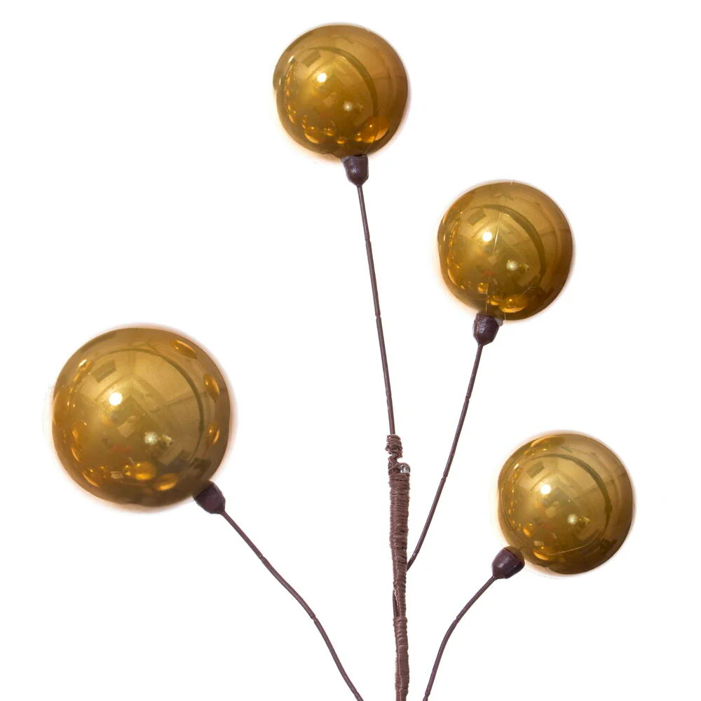 Vickerman 10' Gold Pearl Branch Ball Wire Garland. - Cheap-Us